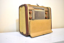 Load image into Gallery viewer, Saddle Tan 1946 Bendix Aviation Model 687A AM Portable Vacuum Tube Radio Excellent Condition! Works Great!