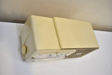 Load image into Gallery viewer, Palazzo Ivory 1959 Bulova Model 120 Vacuum Tube AM Clock Radio Excellent Condition! Sounds Great!