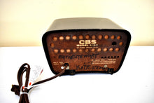 Load image into Gallery viewer, Bumble Bee Yellow and Black 1959 CBS Model C2160 Vacuum Tube AM Clock Radio Sounds Terrific! Excellent Condition!