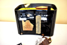 Load image into Gallery viewer, Bumble Bee Yellow and Black 1959 CBS Model C2160 Vacuum Tube AM Clock Radio Sounds Terrific! Excellent Condition!