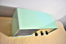 Load image into Gallery viewer, Lime Green 1961 Columbia Model C-611 Vacuum Tube AM Clock Radio Rare Model Color Combo!