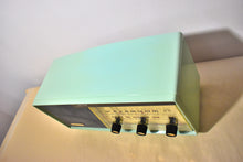 Load image into Gallery viewer, Lime Green 1961 Columbia Model C-611 Vacuum Tube AM Clock Radio Rare Model Color Combo!