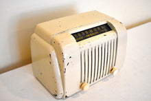 Load image into Gallery viewer, Ivory White Bakelite 1947 Crosley 58TL Vacuum Tube AM Radio Sounds Great! Very Good Condition!