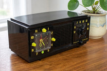 Load image into Gallery viewer, Hornet Black Green 1953 Philco Transitone Model B710 AM Vacuum Tube Radio Rare Unique Color Combo Sounds Great!