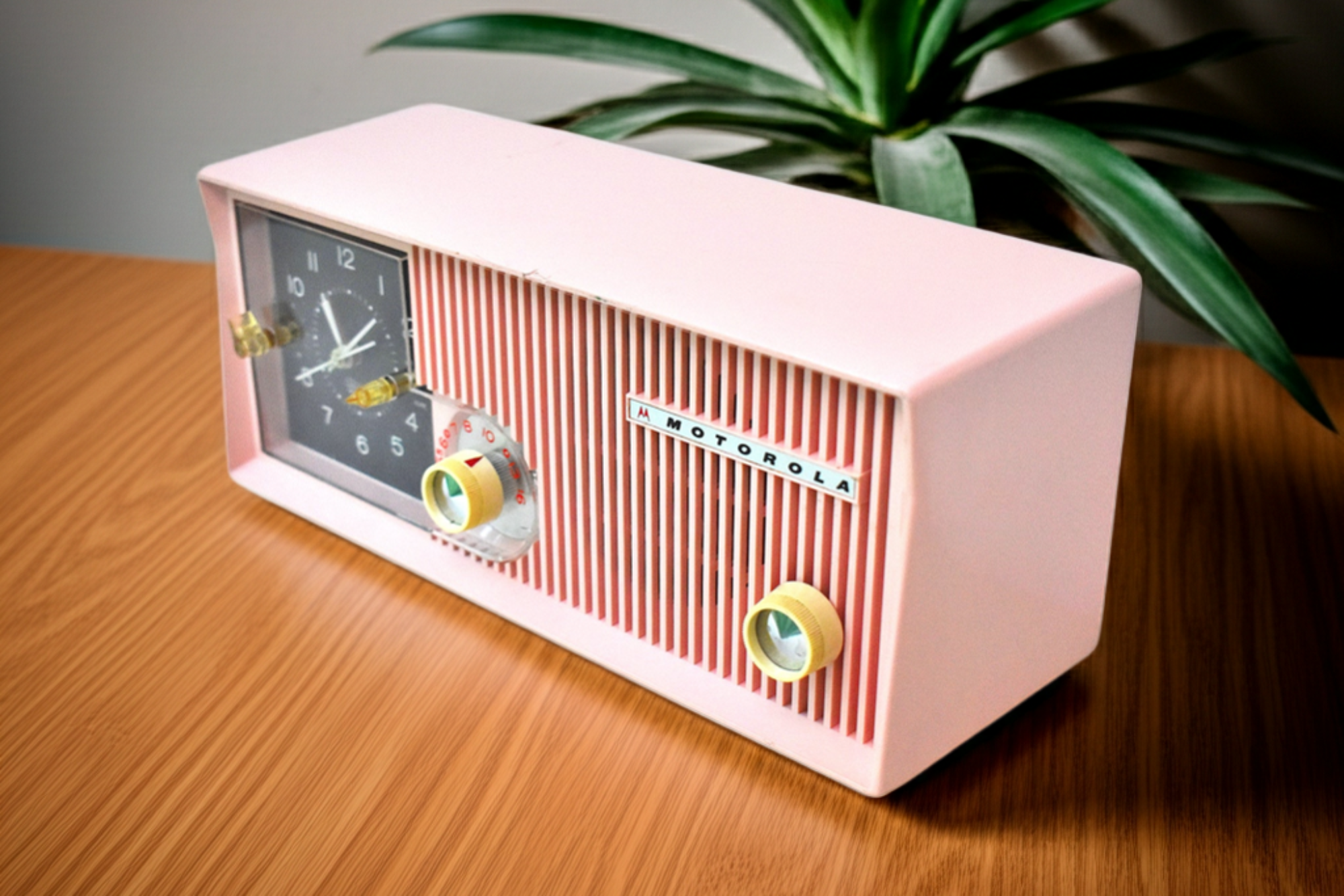 ブロッサム ピンク 1959 モトローラ モデル 5C13P 真空管 AM クロック