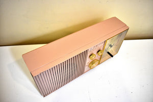 Bluetooth Ready To Go - Beige Pink 1962 Emerson Lifetimer I Model G-1704B AM Vacuum Tube Alarm Clock Radio Sounds Great!