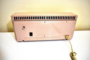 Bluetooth Ready To Go - Beige Pink 1962 Emerson Lifetimer I Model G-1704B AM Vacuum Tube Alarm Clock Radio Sounds Great!