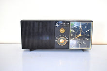 Load image into Gallery viewer, Bluetooth Ready To Go - Gloss Black 1962 Emerson Lifetimer I Model 31L02 Vacuum Tube AM Clock Radio Classy Looking! Sounds Fantastic!