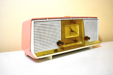 画像をギャラリービューアに読み込む, Peony Pink 1959 Silvertone Model 9027 Vacuum Tube AM Clock Radio Rare Model! Rescued From House Fire!