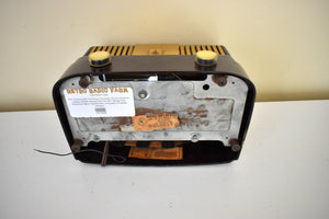 Loewy Designed Brown Bakelite 1948 Emerson 'The Moderne' Model 561 Vacuum Tube AM Radio Sounds Great Excellent Condition!