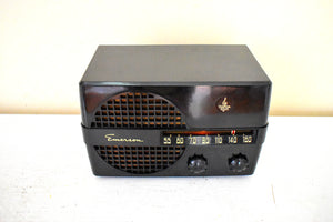 Bluetooth Ready To Go - Nero Black 1952 Emerson Model 652 AM Vacuum Tube Radio Sounds Great! Excellent Condition!