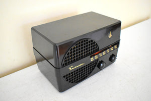 Bluetooth Ready To Go - Nero Black 1952 Emerson Model 652 AM Vacuum Tube Radio Sounds Great! Excellent Condition!