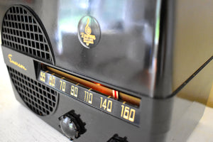 Bluetooth Ready To Go - Nero Black 1952 Emerson Model 652 AM Vacuum Tube Radio Sounds Great! Excellent Condition!