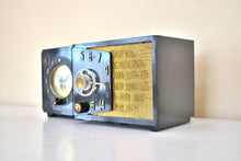 Load image into Gallery viewer, Ebony Black 1954 Emerson Model 788 Series B Vacuum Tube AM Alarm Clock Radio Rare! Excellent Condition! Sounds Great!