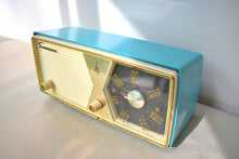 Charger l'image dans la galerie, Azure Blue 1956 Emerson Model 883 Vacuum Tube AM Radio Beauty! Rare Color and Model!