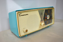 Charger l'image dans la galerie, Azure Blue 1956 Emerson Model 883 Vacuum Tube AM Radio Beauty! Rare Color and Model!