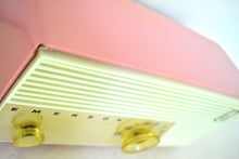 Load image into Gallery viewer, Flamingo Pink 1956 Emerson Model 927B Vacuum Tube Radio Sounds Great Excellent Condition!