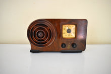 Load image into Gallery viewer, Artisan Handcrafted Wood Vintage 1938-39 Emerson Model AX-212 &quot;Bullseye&quot; Vacuum Tube AM Radio Rare! Excellent Plus Condition!