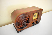 Charger l&#39;image dans la galerie, Artisan Handcrafted Wood Vintage 1938-39 Emerson Model AX-212 &quot;Bullseye&quot; Vacuum Tube AM Radio Rare! Excellent Plus Condition!