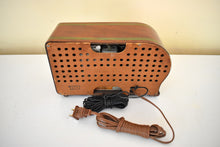 Load image into Gallery viewer, Artisan Handcrafted Wood Vintage 1938-39 Emerson Model AX-212 &quot;Bullseye&quot; Vacuum Tube AM Radio Rare! Excellent Plus Condition!