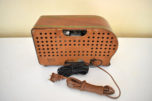 Artisan Handcrafted Wood Vintage 1938-39 Emerson Model AX-212 "Bullseye" Vacuum Tube AM Radio Rare! Excellent Plus Condition!