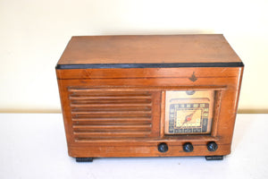 Artisan Crafted Wood 1941 Emerson Model EG-355 Vacuum Tube AM Shortwave Radio Sounds Great! Excellent Condition!