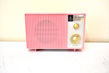 Load image into Gallery viewer, Bluetooth Ready To Go - Sassy Pink 1961 Emerson Model G-1701 AM Vacuum Tube Radio Little Blaster! Excellent Condition!