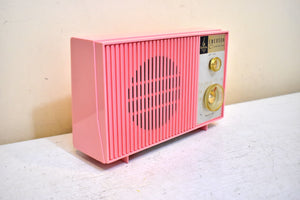 Bluetooth Ready To Go - Sassy Pink 1961 Emerson Model G-1701 AM Vacuum Tube Radio Little Blaster! Excellent Condition!