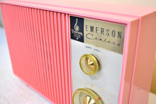 Load image into Gallery viewer, Bluetooth Ready To Go - Sassy Pink 1961 Emerson Model G-1701 AM Vacuum Tube Radio Little Blaster! Excellent Condition!