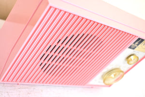 Bluetooth Ready To Go - Sassy Pink 1961 Emerson Model G-1701 AM Vacuum Tube Radio Little Blaster! Excellent Condition!