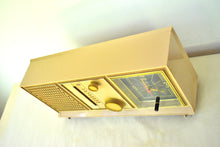 Charger l'image dans la galerie, Beige Pink 1963 Emerson Model G-1710 AM FM Vacuum Tube Alarm Clock Radio Sounds Great! Nice Color!