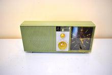 Load image into Gallery viewer, Avocado Eldorado 1962 Emerson Lifetimer I Model G-1704 AM Vacuum Tube Alarm Clock Radio Sounds Great! Nice Color!