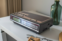 Load image into Gallery viewer, Wood Grain Panel Sanyo Model RM 5008 AM FM Digital Alarm Clock Radio! Excellent Condition!