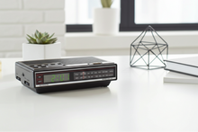 Load image into Gallery viewer, Wood Grain Panel Sanyo Model RM 5008 AM FM Digital Alarm Clock Radio! Excellent Condition!