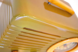 オニキス グリーン アンド イエロー スワール カタリン 1946 FADA モデル 1000 真空管 AM ラジオ 素晴らしい!素晴らしい+コンディション！