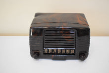 Load image into Gallery viewer, Marbly Brown Mocha Swirl 1949 FADA Model 855 Coloradio AM Vacuum Tube Radio Sounds Great!