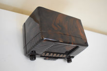 Load image into Gallery viewer, Marbly Brown Mocha Swirl 1949 FADA Model 855 Coloradio AM Vacuum Tube Radio Sounds Great!