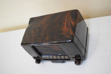 Load image into Gallery viewer, Marbly Brown Mocha Swirl 1949 FADA Model 855 Coloradio AM Vacuum Tube Radio Sounds Great!