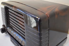 Load image into Gallery viewer, Marbly Brown Mocha Swirl 1949 FADA Model 855 Coloradio AM Vacuum Tube Radio Sounds Great!