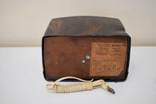 Load image into Gallery viewer, Marbly Brown Mocha Swirl 1949 FADA Model 855 Coloradio AM Vacuum Tube Radio Sounds Great!