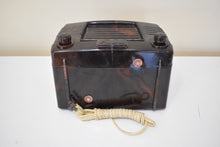 Load image into Gallery viewer, Marbly Brown Mocha Swirl 1949 FADA Model 855 Coloradio AM Vacuum Tube Radio Sounds Great!