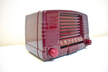 Load image into Gallery viewer, Burgundy Red  1949 FADA Model 855 Coloradio AM Vacuum Tube Radio Sounds Great!