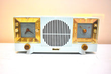 Charger l&#39;image dans la galerie, Celeste Blue Mid Century 1954 Firestone Model 4-A-127 Vacuum Tube AM Radio Cool Model Rare Color!