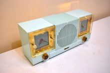 Charger l&#39;image dans la galerie, Celeste Blue Mid Century 1954 Firestone Model 4-A-127 Vacuum Tube AM Radio Cool Model Rare Color!