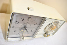 Load image into Gallery viewer, Bluetooth Ready To Go - Ivory 1966 General Electric Model C-414C Vacuum Tube AM Radio Alarm Clock Excellent Condition! Sounds Great!