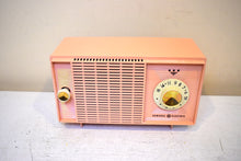 Load image into Gallery viewer, Bluetooth Ready To Go - Carnation Pink 1959 General Electric Model T-125 AM Vacuum Tube Radio Sounds Great Excellent Condition!