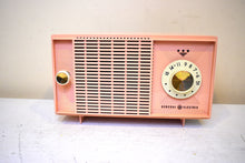 Load image into Gallery viewer, Bluetooth Ready To Go - Carnation Pink 1959 General Electric Model T-125 AM Vacuum Tube Radio Sounds Great Excellent Condition!