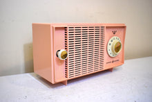 Load image into Gallery viewer, Bluetooth Ready To Go - Carnation Pink 1959 General Electric Model T-125 AM Vacuum Tube Radio Sounds Great Excellent Condition!