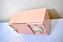 Load image into Gallery viewer, Bluetooth Ready To Go - Carnation Pink 1959 General Electric Model T-125 AM Vacuum Tube Radio Sounds Great Excellent Condition!