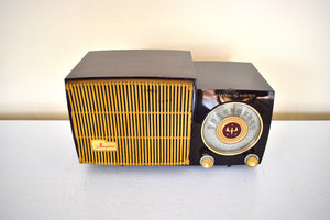 Burgundy Marble Swirly 1955 General Electric Model 475 AM Vacuum Tube Radio Real Charmer! Excellent Condition!